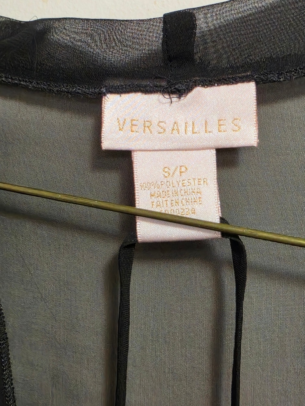Versailles Sheer Black Long Robe Cover-Up - Picture 5 of 9